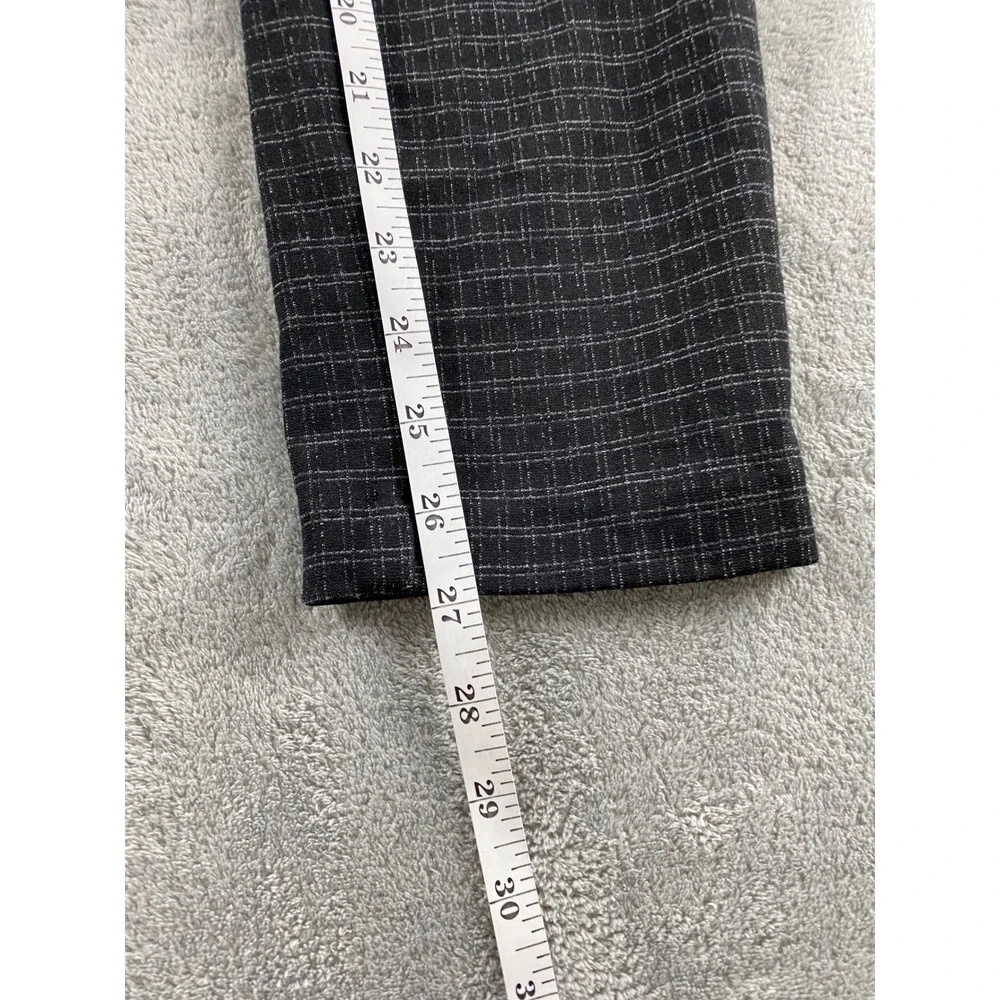 Dalia Womens Grey Grid Pull On Slim Leg Dress Pants Size M‎ D4654-E1761 Stretch